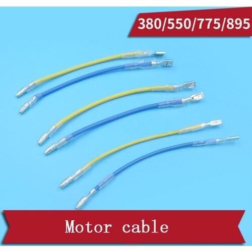 6pcs Brushed Motor Silicone Wire Cable Yellow Blue 380 390 550 775 795 895 with 4.0mm Terminal Length 10cm for DIY RC Boat Model