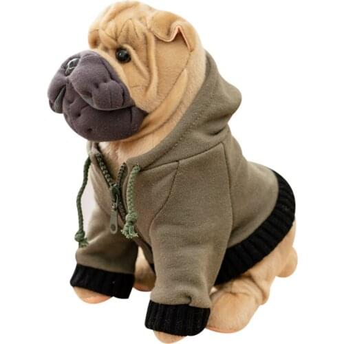 30-35cm Cute Plush Dog Pet Toys Real Life Bulldog Hound Shar Pei Chihuahua Stuffed Dolls Plush Lifelike Animal Toys Baby Gift