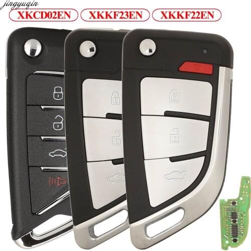 Jingyuqin XKKF22EN/XKKF23EN/XKCD02EN Universal VVDI Wire Remote Control Car Key For Xhorse VVDI2 Mini Key Tool 3/4 Buttons