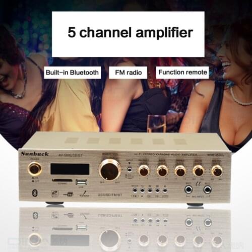 KYYSLB 220V 100W*2 4-16ohm TAV-580BT Bluetooth Power Amplifier Stage Audio Power Amplifier Household High Power Card Amplifier