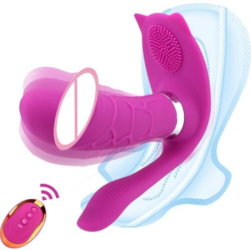 OLO Wearable Dildo Vibrator Heating Panties Remote Control Clitoris Stimulator Vaginal Massage Sex Toys for Women Masturbator