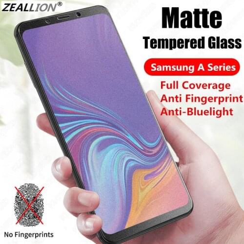 Zeallion For Samsung Galaxy A6 Plus A40 A10 A20 A30 A50 A70 Edge Full Cover Protector Anti Blue Light Purple+9H Tempered Glass