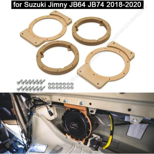 1Pcs Car Speaker Spacer Wooden Speaker Mounts for Suzuki Jimny JB64 JB74 2018-2020 Car Audio Horn Refit Rings Mat Mount Adapter