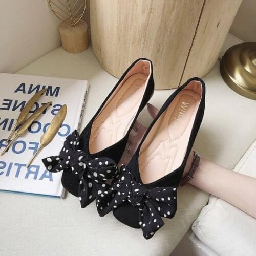 2021 Hot new spring and summer new lazy slippers bow suede casual womens shoes flat shoes J14-59
