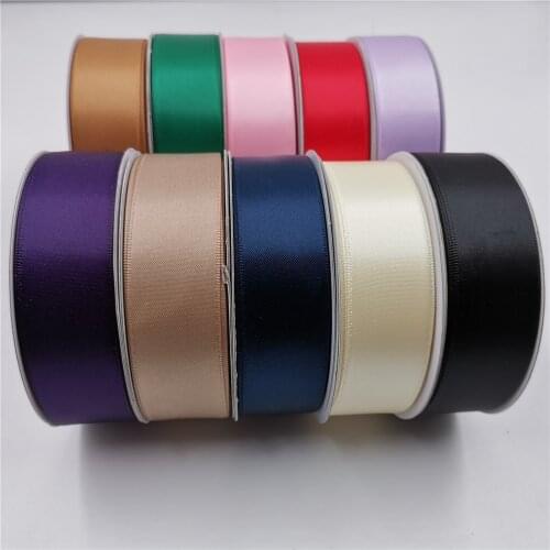 25mm Polyester Double Face Satin Ribbon 25yards/roll 1" inch Ribbon for Crafts DIY Handmade Packing Wedding Party Decoration