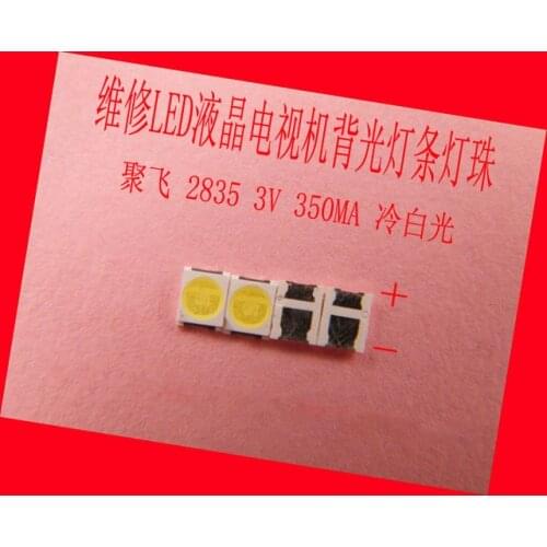 300piece/lot for repair Konka Skyworth Changhong LCD TV LED backlight SMD LEDs Ju-fei 2835 3V Cold white light emitting diode