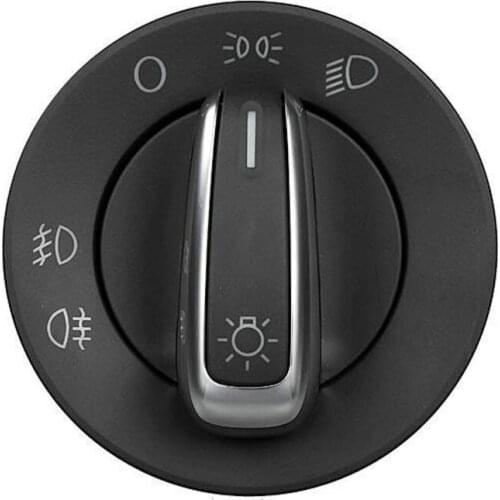 3BD 941 531 A Black & Chrome Head Light Switch Fog Lamp Control For Jetta MK4 Bora Passat B5 Beetle 3BD941531A