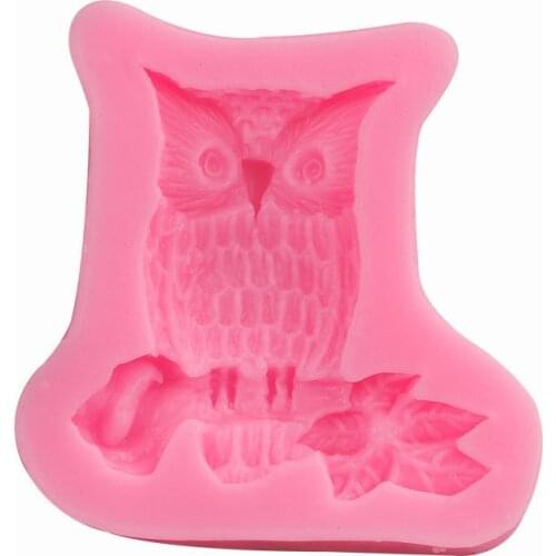 3D Twig Owl Fondant Mold Chocolate DIY Candy Chocolate Cake Decorating Baking Mold Soap Cupcake Kitchen Accessories