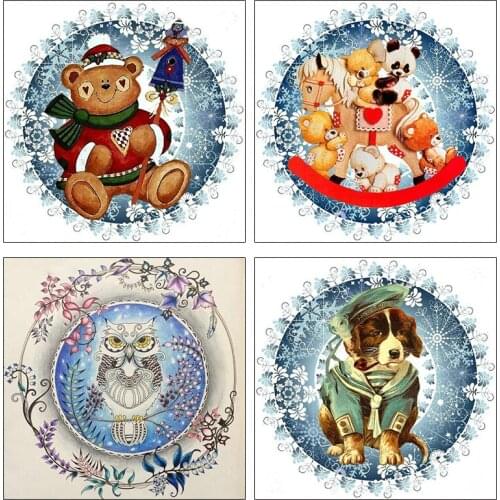 Diamond Embroidery Cartoon owl 5D Diy Diamond Painting cross stitch Animals Full square Diamond Mosaic picture Home Decoration