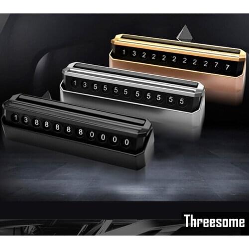 Car Convenient Call Temporary Parking Card Drawer Type Fluorescent Telephone Card Luminous Temporary Stop Sign