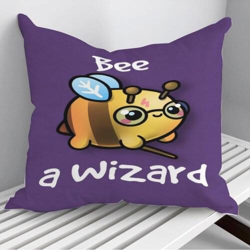 Bee a wizard Throw Pillows Cushion Cover On Sofa Home Decor 45*45cm 40*40cm Gift Pillowcase Cojines Dropshipping