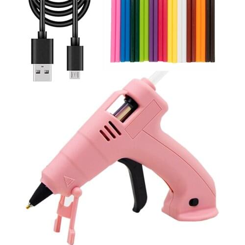 3.6V Cordless Hot Melt Glue Gun 2000mAh Li-ion USB Mini Glue Gun Set Child Hand Crafts With 7mm Glue Sticks Outdoor Repair Tool