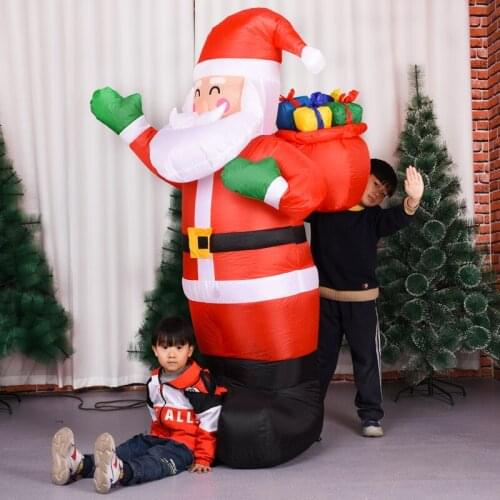 Big Size 180cm Christmas Inflatable Doll LED Light Figure Garden Toys Party Christmas Decorations New Year adornos de navidad