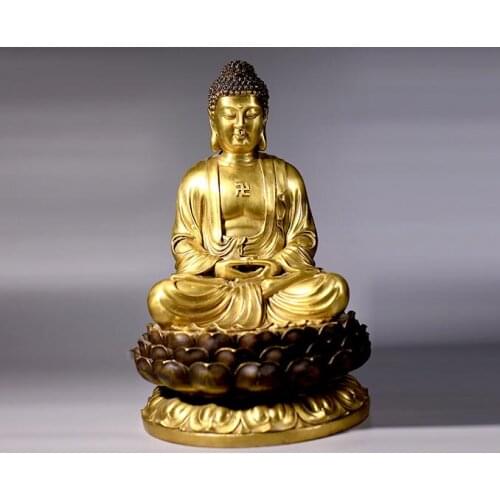 Buddhism temple brass Copper Tathagata Sakyamuni Amitabha Buddha statue