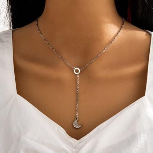 Aprilwell Pendant Necklace For Women Gift For E Girl Friend Aesthetic Gold Color Chain 2021 Clothing Star Drop Jewelry Trendy