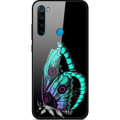 Phone Case For Xiaomi Redmi Note 8 Tempered Glass Case Back Cover Series 3