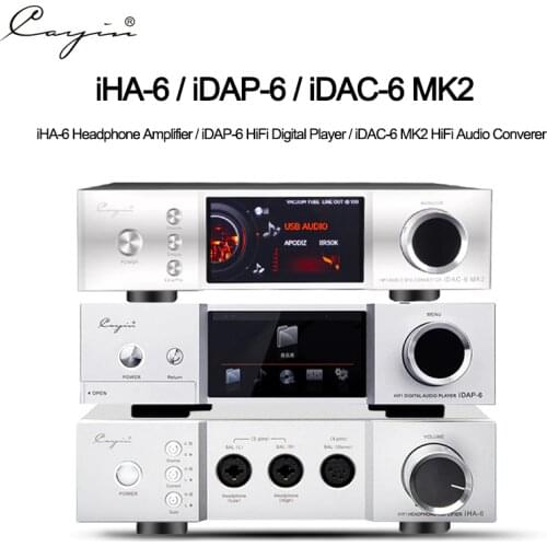 Cayin iHA6 iDAP6 iDAC6 MKii Audio Decoder Full Balanced Desk Headphone HIFI Tube Amplifier AMPs Aluminum Enclosure Quloos 666SET