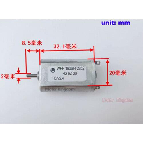 FF-180SH DC Electric Shaver Mini 180 Motor 2.4V 8300RPM Precious Metal Brush Motor 2mm Dia Shaft