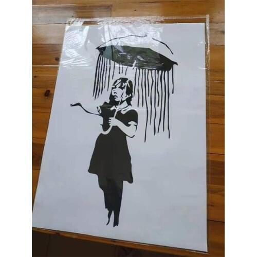 Long Way Home by Banksy Print Graffiti Art Girl With Umbrella Wall Art Canvas Prints Poster Wall Pictures Home Decor No Frame