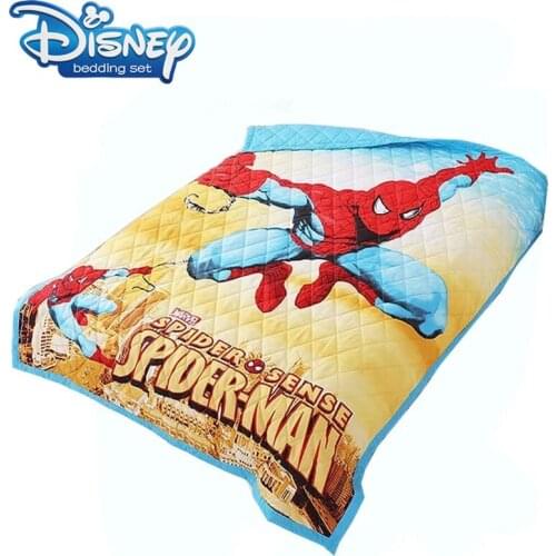 Cotton Cartoon Spider-Man Summer Quilt Cotton Childrens Summer Cool Quilt Comfortable Breathable Package Edging Craft Bedding