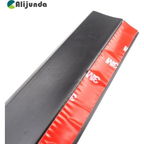 2.5m Front Bumper Lip Kit Car Buffer Ribbon Soft Black Bumper Strip for Peugeot 206 207 208 301 307 308 407 2008 3008 4008