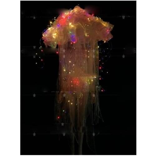 Nightclub bar stage performance costume party dance wear LED luminous suit light up jellyfish cosplay costume