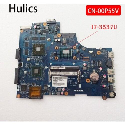 Hulics Original Laptop motherboard for DELL 15R 3521 5521 PC Mainboard I7-3537U 00P55V VAW01 LA-9101P VAW00 LA-9104P tesed DDR3