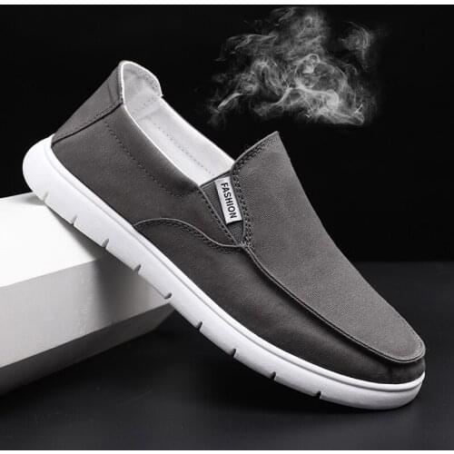 New mens shoes cloth shoes set shoes lazy shoes mens casual canvas shoes breathable spring autumn cloth shoes B1835