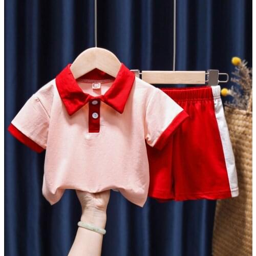 New Baby Girls Clothing sets Childrens Clothes Kids Girl Sport Polo Shirt and Short Pants 2 Piece Set Summer Kid Toddler Outfit