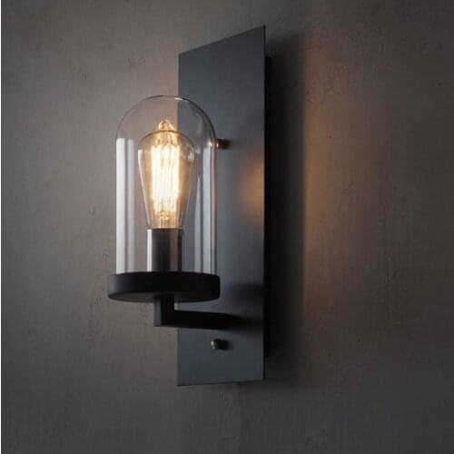 New Retro Industrial Wall Lamp Nordic Simple American Country Balcony Corridor Aisle Lamp Bedside Iron Wall light Fixtures
