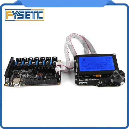 FYSETC F6 V1.3 Board ALL-in-one Electronics Solution VS SKR V1.3 + Generic 12864 Panel V1.1 Smart 12864LCD Module Display