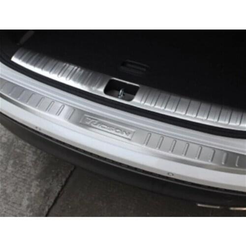For Hyundai Tucson 2015-2018 stainless steel car Rear Bumper Protector Sill Trunk Rear guard Tread Plate Car Styling