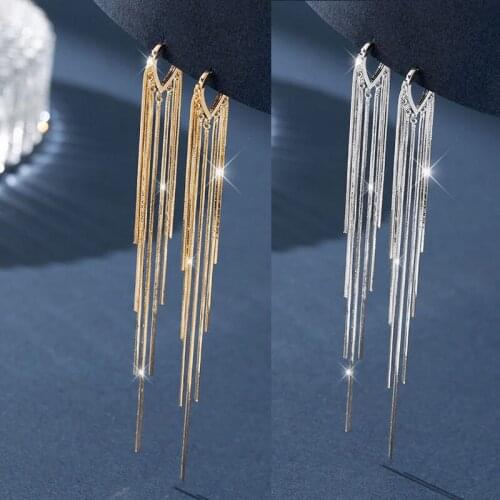 Tassel fringe earrings