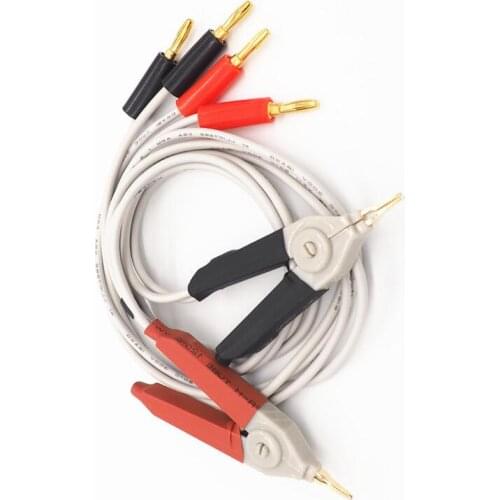 Feorlo Banana plug test line 0.8M/2M/3M/5M four-terminal LCR bridge test clip digital bridge test line low resistance test clip