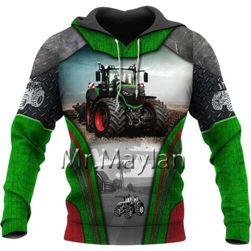 Beautiful Tractor Printed Full 3D Jacket Mens Anime Hoodies Men/Women Harajuku Unisex Sweatshirt Boys Streetwear Outfits T0357