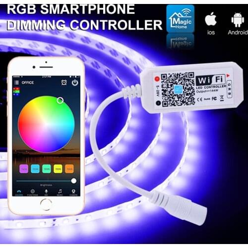 Smart WiFi Controller LED Strip RGB Color Changing Wireless Remote Control Music Compatible With Voice Command Control Mini