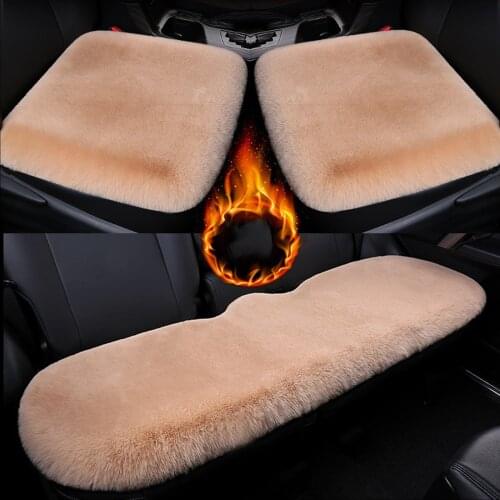 Universal Winter Warm Plush Soft Car Seat Cushion Non-slip Pad Cover Protector Universal Size Auto Seat Cushion Interior