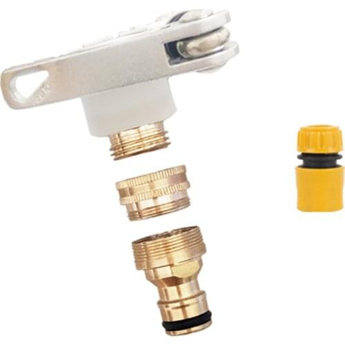Universal 3-In-1 Brass Hose Tap Connectors Set Vintage Faucet Adapter Washing Machine Quick Connector In Stock