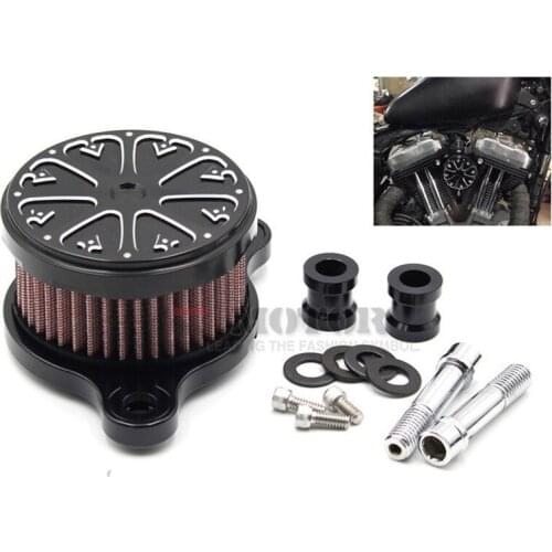 For Harley XL883/1200/48 72 Motorcycle Air Filter Modified Scooter Air Cleaner Motorcycle Accessories Heart-shaped Air Filter