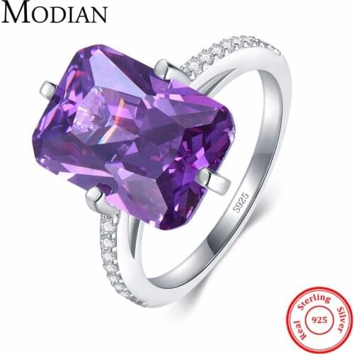 Modian Instagram New Classic Fashion 925 Sterling Silver Luxury Rings For Women Anniversary Engagement Jewelry Silver Ring Anel