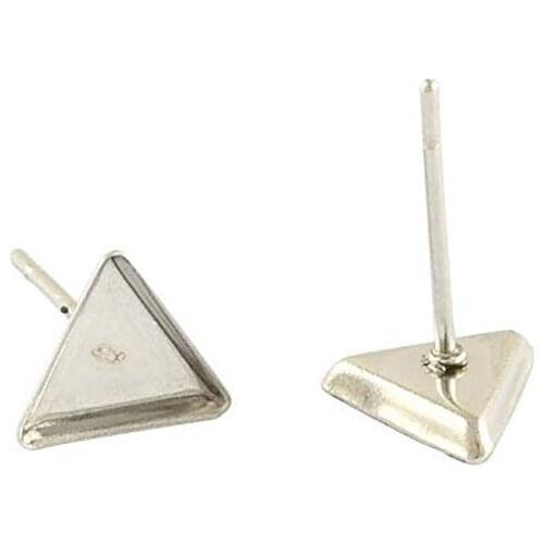 Women 316L Stainless Steel Pins Stud Earring Components Flowers Shape Micro-inlaid Rhinestone Piercing Earrings Pins F60