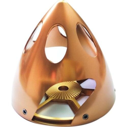 1 Pc 2 Blades CNC Aluminum Alloy 3.25'' Spinner Cone For F3A RC Electric Airplane Gold New