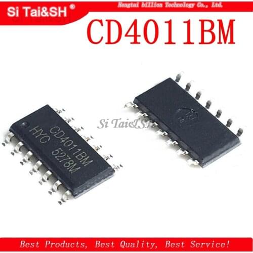 10PCS Original CD4011BM CD4011B CD4011 SOP-14 Chipset BGA IC