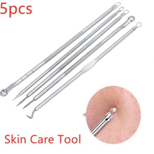 5pc/Set Acne Needle Stainless Steel Blackhead Remover Tool Comedone Extract Skin Care Tools