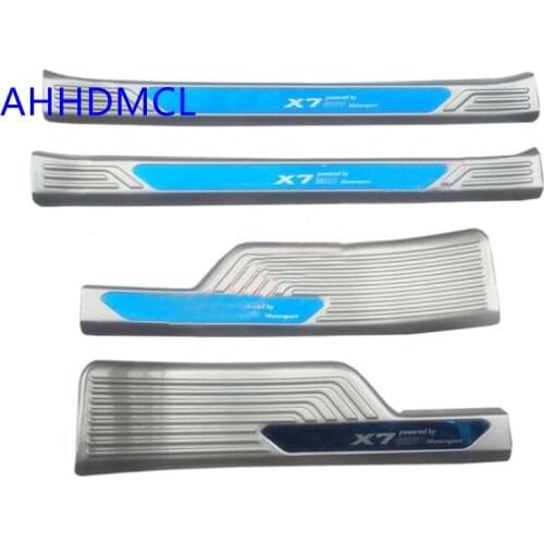 Car Welcome Pedal Threshold Strip Door Sill Strip For B.M.W. X7 2019 2020
