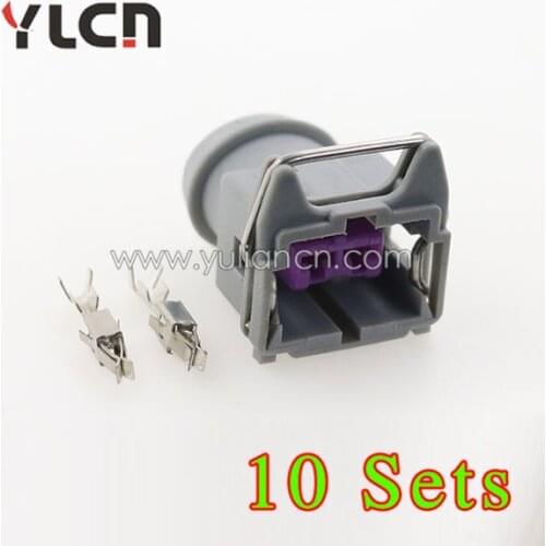 Free Shipping 10 Sets 3.5 Series 2 Pin Grey Female Sensor Connector Sealed Auto Connector