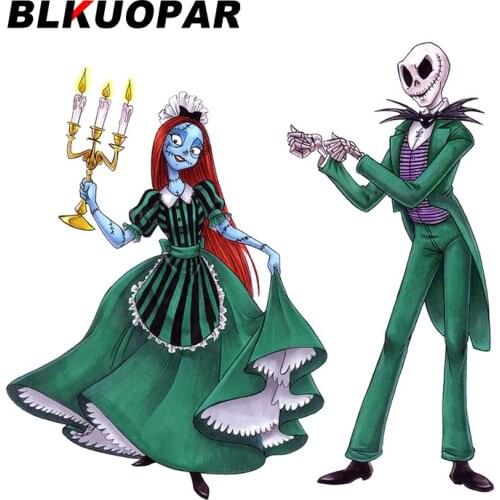 BLKUOPAR 13cm x 12.1cm for Nightmare Before Christmas Sally Skull Snowboard Car Stickers Anime Motorcycle JTR Creative Decal
