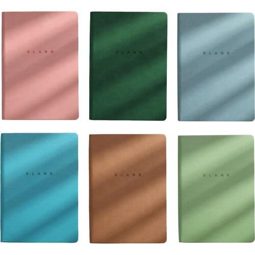 A5 Blank Travel Journal Poratable Notepad Blank Travel Notebook Blank 100Gsm Premium Thick Paper for Office Business