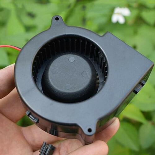 DC12V 3W Micro Mini Worm Gear Blower Large Air Volume 7530 Small Brushless Fan DC 6V-15V DIY Grill Fan High Quality