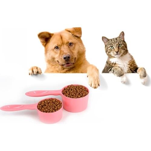 Plastic Pet Feeder Pet Supplies Pet Cat Dog Food Shovel Mutli-function Feeding Scoop